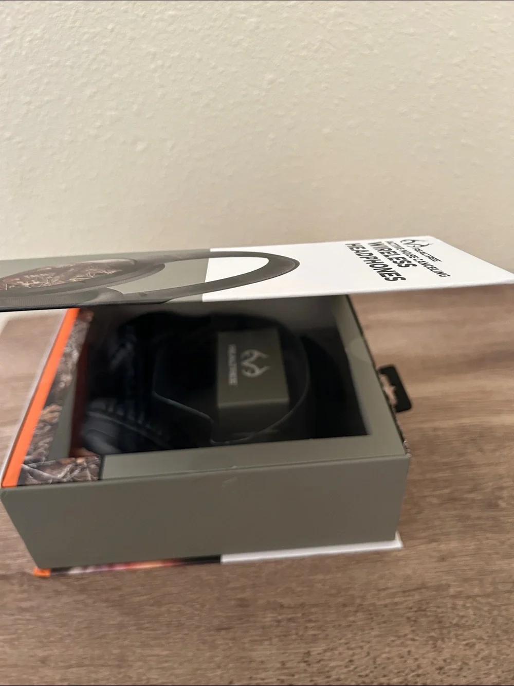 Over-Ear Wireless Headphones in Black with Camo Ear Cups